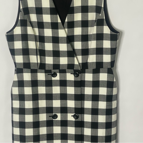 🎊Host Pick 9/27!🎊 1901 Checkered Pinafore plaid dress women’s Size 14 preppy - Picture 4 of 13